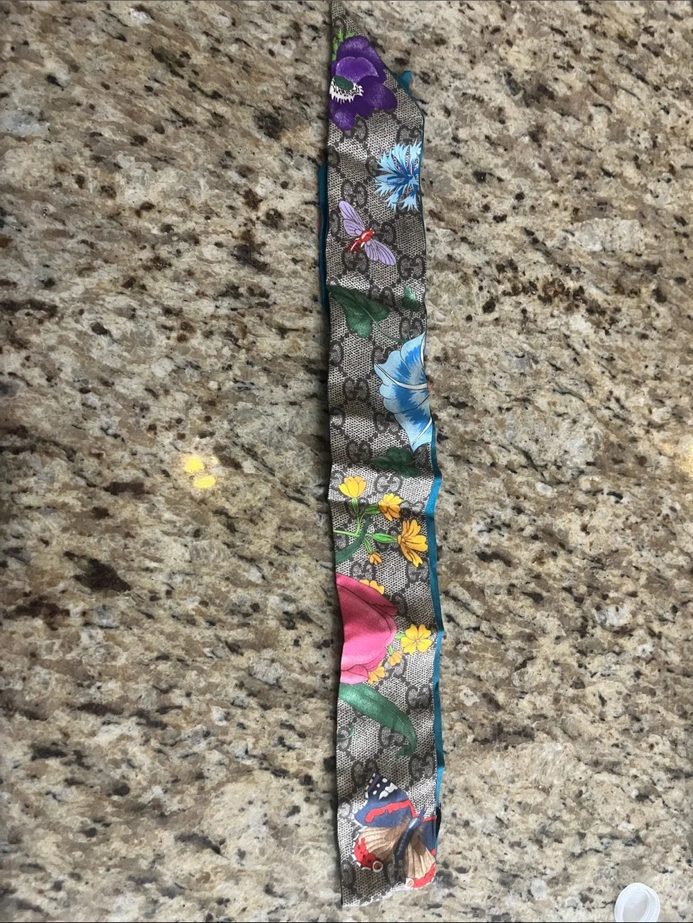 Gucci Floral Silk Twilly Scarf in Multicolor - Picture 1 of 4
